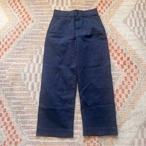 NWOT! Everlane The Organic Wide-Leg Pant- Navy- Size 8